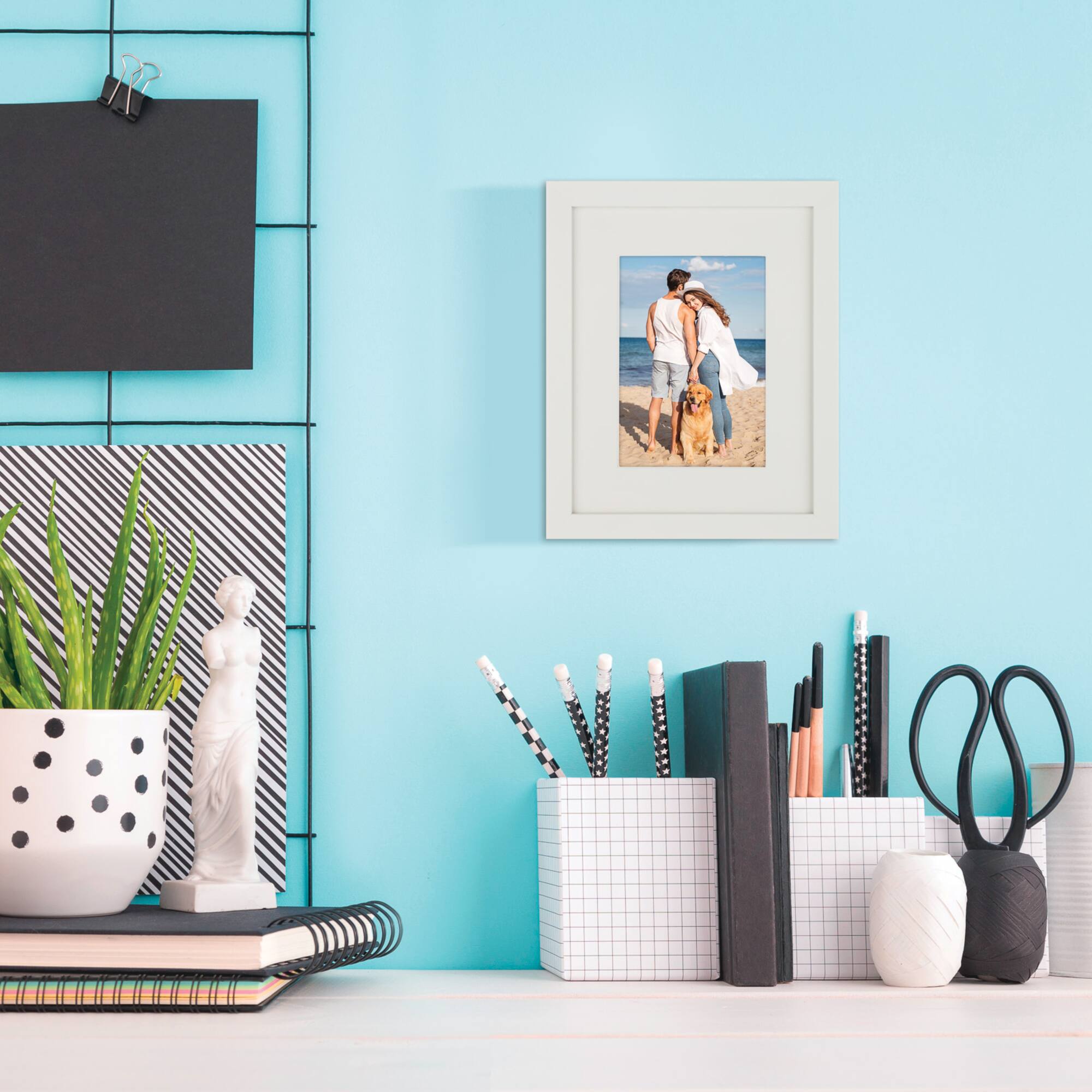 12 Pack: White 5" x 7" Narrow Frame With Mat, Aspect By Studio Décor®